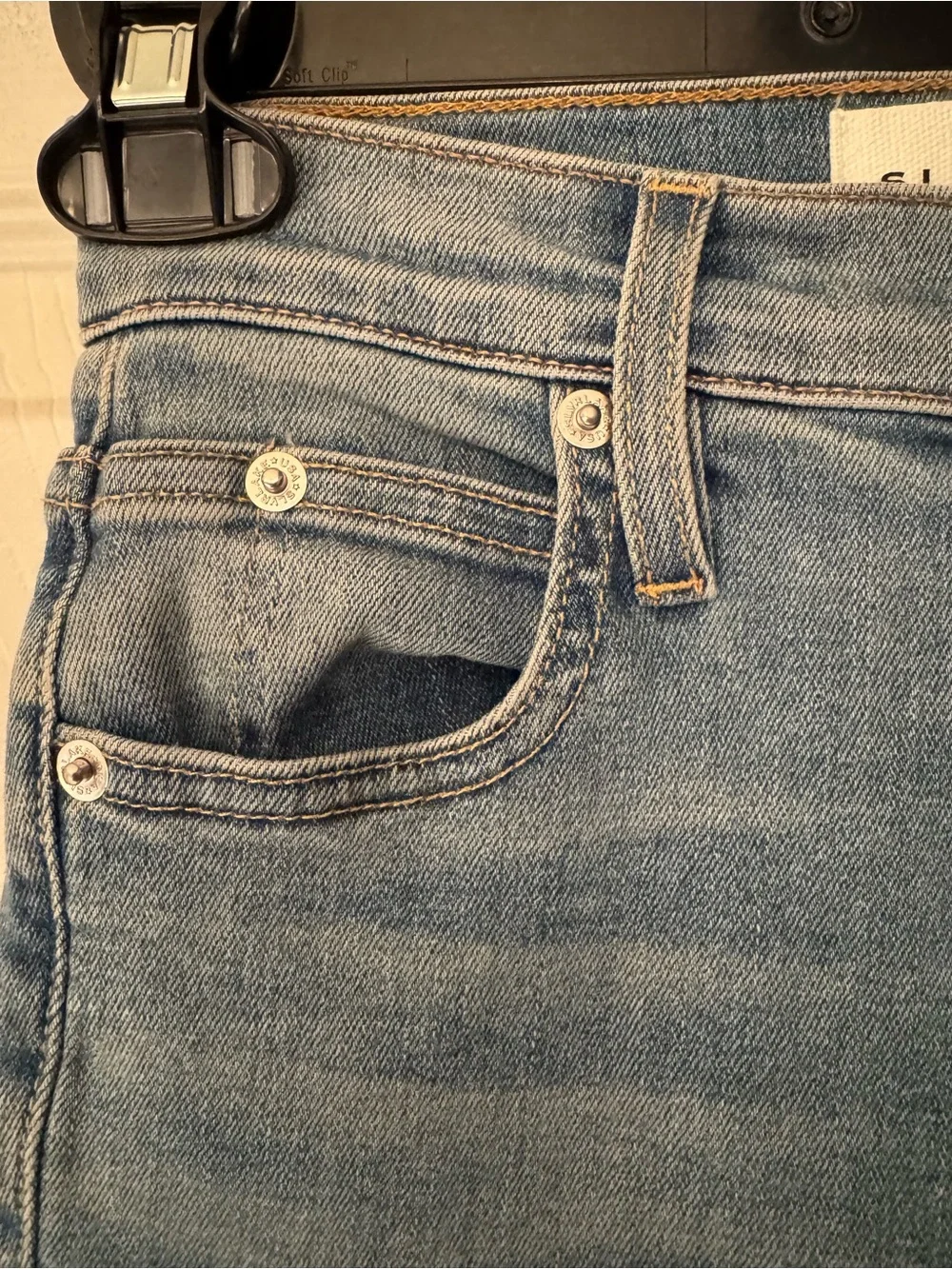 SLVRLAKE Beatnik Ankle Slim High Rise Light Women’s Blue Denim Jeans Size 23 - Picture 12 of 16